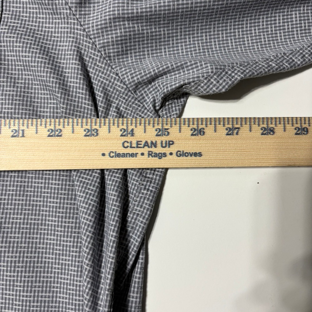 Tommy Bahama Sarasota Stretch Mens XXL Grey White Grid Long Sleeve Button Shirt - Picture 7 of 15
